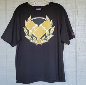 Vintage Champion 100% Cotton T-Shirt Broken Skateboard Heart Design. Siz…